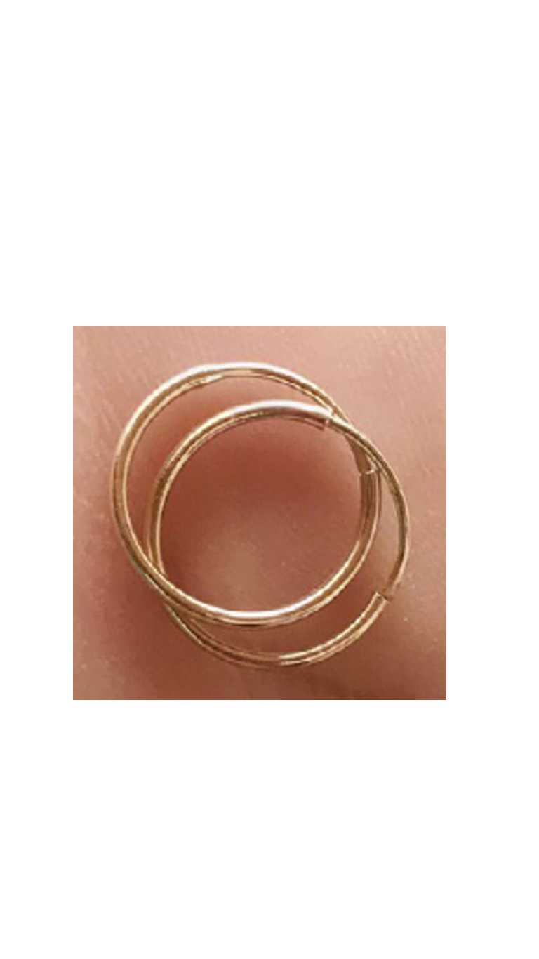 Arracada Mediana Rosa 14k