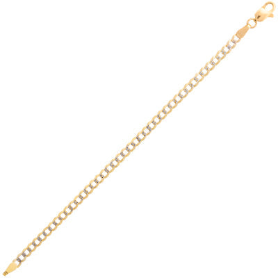 Pulsera Tipo Barbada Diamantada Dama DSKY 5.3 mm 14 K